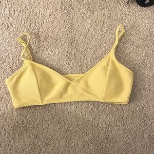 Pacsun Yellow Ribbed bathing suit top